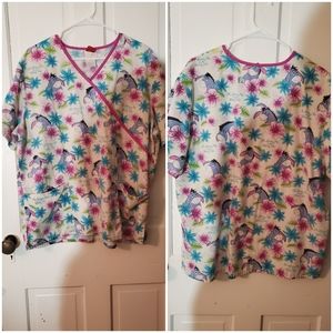 Eeyore theme scrub top